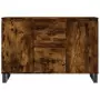 Credenza Rovere Fumo 104x35x70 cm in Legno Multistrato