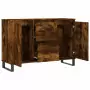 Credenza Rovere Fumo 104x35x70 cm in Legno Multistrato