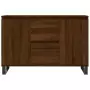 Credenza Rovere Marrone 104x35x70 cm in Legno Multistrato