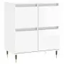 Credenza Bianco Lucido 60x35x70 cm in Legno Multistrato