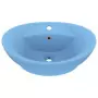 Lavabo con Troppopieno Ovale Azzurro Opaco 58,5x39 cm Ceramica