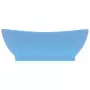 Lavabo con Troppopieno Ovale Azzurro Opaco 58,5x39 cm Ceramica