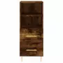 Credenza Rovere Fumo 34,5x34x90 cm in Legno Multistrato