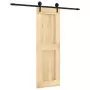 Porta Scorrevole con Set Hardware 70x210 cm Legno Massello Pino