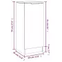 Credenze 2 pz Nere 30x30x70 cm in Legno Multistrato