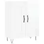 Credenza 69,5x34x90 cm in Legno Multistrato Bianco Lucido