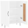 Credenza 69,5x34x90 cm in Legno Multistrato Bianco Lucido