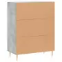 Credenza Grigio Cemento 69,5x34x90 cm in Legno Multistrato