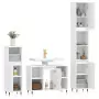 Set Mobili da Bagno 3 pz Bianco in Legno Multistrato