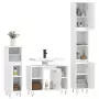 Set Mobili da Bagno 3 pz Bianco in Legno Multistrato