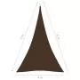 Parasole a Vela Oxford Triangolare 4x5x5 m Marrone