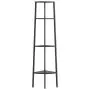 Scaffale Angolare a 4 Livelli Nero 45,5x31,5x150 cm