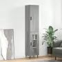 Credenza Grigio Sonoma 34,5x34x180 cm in Legno Multistrato