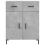 Credenza Grigio Cemento 69,5x34x180 cm in Legno Multistrato