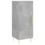 Credenza Grigio Cemento 34,5x34x90 cm in Legno Multistrato