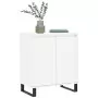 Credenza Bianco Lucido 60x35x70 cm in Legno Multistrato