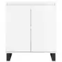 Credenza Bianco Lucido 60x35x70 cm in Legno Multistrato