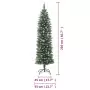 Albero di Natale Artificiale Sottile con Base 210 cm PVC