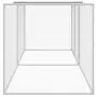 Gabbia Polli Tetto Grigio Chiaro 203x98x90 cm Acciaio Zincato