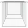 Gabbia Polli Tetto Grigio Chiaro 203x98x90 cm Acciaio Zincato