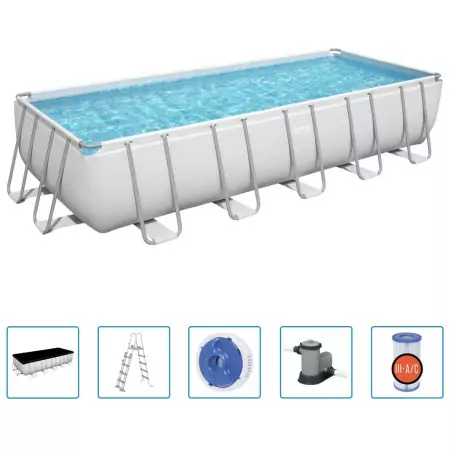 Bestway Piscina Fuori Terra Power Steel Rettangolare 19281 L