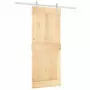 Porta Scorrevole con Set Hardware 85x210 cm Legno Massello Pino