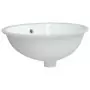 Lavandino da Bagno Bianco 47x39x21 cm Ovale in Ceramica