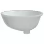 Lavandino da Bagno Bianco 47x39x21 cm Ovale in Ceramica