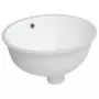 Lavandino da Bagno Bianco 37x31x17,5 cm Ovale in Ceramica