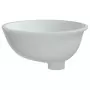 Lavandino da Bagno Bianco 37x31x17,5 cm Ovale in Ceramica