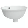 Lavandino da Bagno Bianco 33x29x16,5 cm Ovale in Ceramica