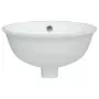 Lavandino da Bagno Bianco 33x29x16,5 cm Ovale in Ceramica