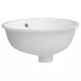 Lavandino da Bagno Bianco 38,5x33,5x19 cm Ovale in Ceramica