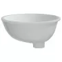 Lavandino da Bagno Bianco 38,5x33,5x19 cm Ovale in Ceramica