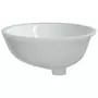 Lavandino da Bagno Bianco 56x41x20 cm Ovale in Ceramica