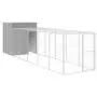 Pollaio Area Corsa Grigio Chiaro 165x659x181 cm Acciaio Zincato