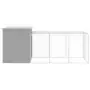 Pollaio Area Corsa Grigio Chiaro 165x455x181 cm Acciaio Zincato