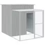 Pollaio Area Corsa Grigio Chiaro 165x455x181 cm Acciaio Zincato