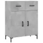 Credenza Grigio Cemento 69,5x34x180 cm in Legno Multistrato