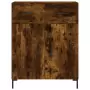 Credenza Rovere Fumo  69,5x34x180 cm in Legno Multistrato