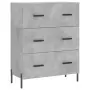 Credenza Grigio Cemento 69,5x34x180 cm in Legno Multistrato