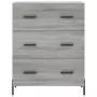 Credenza Grigio Sonoma 69,5x34x180 cm in Legno Multistrato