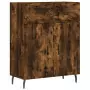 Credenza Rovere Fumo  69,5x34x180 cm in Legno Multistrato