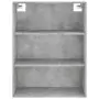 Credenza Grigio Cemento 69,5x34x180 cm in Legno Multistrato