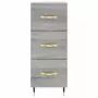 Credenza Grigio Sonoma 34,5x34x180 cm in Legno Multistrato