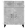 Credenza Grigio Cemento 69,5x34x180 cm in Legno Multistrato