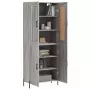 Credenza Grigio Sonoma 69,5x34x180 cm in Legno Multistrato