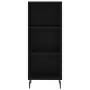 Credenza Nera 34,5x34x180 cm in Legno Multistrato