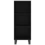 Credenza Nera 34,5x34x180 cm in Legno Multistrato