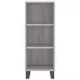 Credenza Grigio Sonoma 34,5x34x180 cm in Legno Multistrato